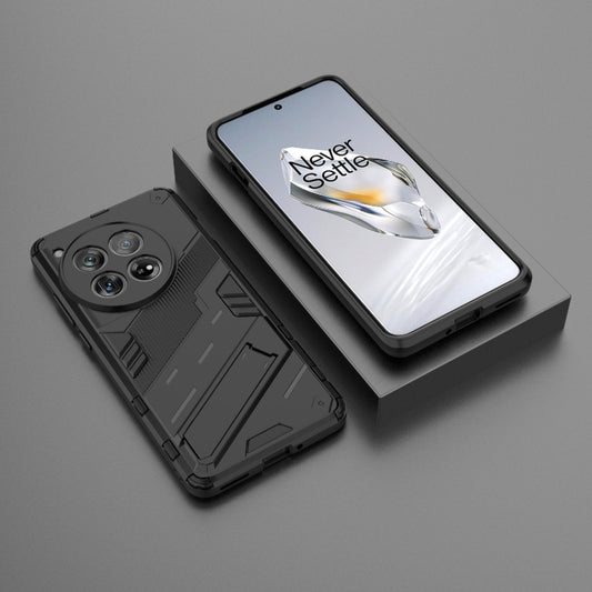 For OnePlus 12 5G Punk Armor 2 in 1 PC + TPU Phone Case with Holder(Black) by buy2fix