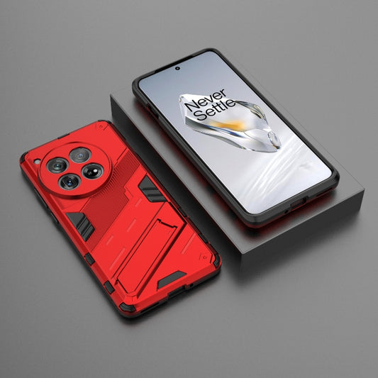 For OnePlus 12 5G Punk Armor 2 in 1 PC + TPU Phone Case with Holder(Red) by buy2fix