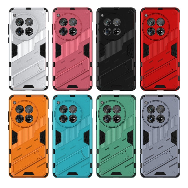 For OnePlus 12 5G Punk Armor 2 in 1 PC + TPU Phone Case with Holder(Red) by buy2fix