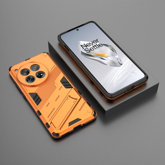 For OnePlus 12 5G Punk Armor 2 in 1 PC + TPU Phone Case with Holder(Orange) by buy2fix