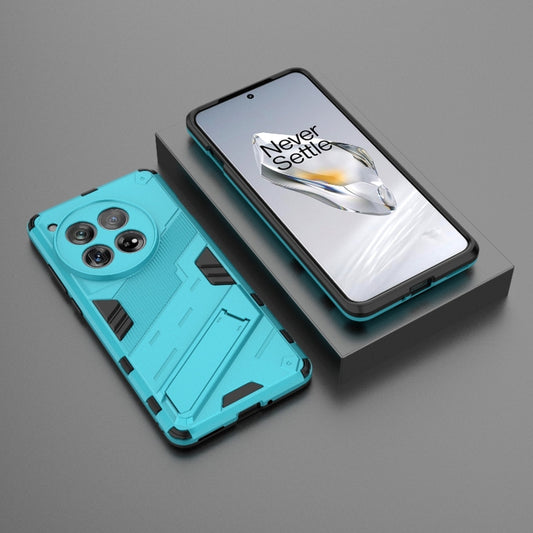 For OnePlus 12 5G Punk Armor 2 in 1 PC + TPU Phone Case with Holder(Blue) by buy2fix