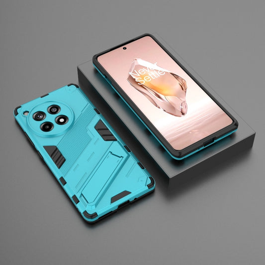 For OnePlus Ace 3 5G Punk Armor 2 in 1 PC + TPU Phone Case with Holder(Blue) by buy2fix