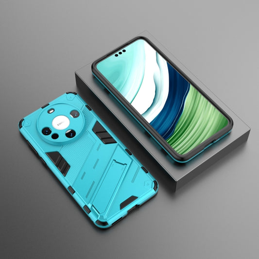 For Huawei Mate 60 Punk Armor 2 in 1 PC + TPU Phone Case with Holder(Blue) by buy2fix