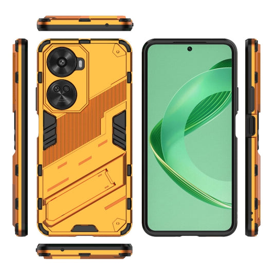 For Huawei nova 11 SE Punk Armor 2 in 1 PC + TPU Phone Case with Holder(Orange) by buy2fix