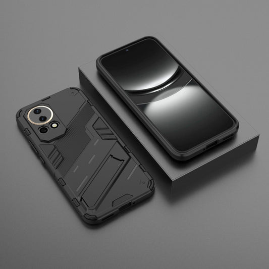 For Huawei nova 12 5G Punk Armor 2 in 1 PC + TPU Phone Case with Holder(Black) by buy2fix