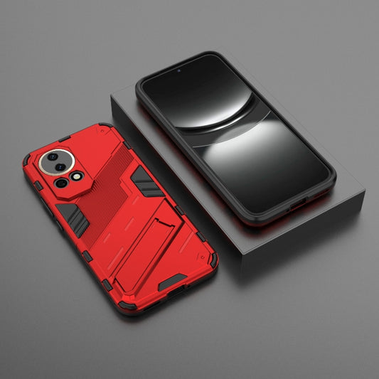 For Huawei nova 12 5G Punk Armor 2 in 1 PC + TPU Phone Case with Holder(Red) by buy2fix
