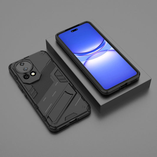 For Huawei nova 12 Pro Punk Armor 2 in 1 PC + TPU Phone Case with Holder(Black) by buy2fix