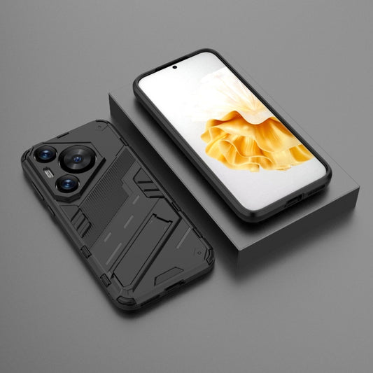 For Huawei Pura 70 Pro / 70 Pro+ Punk Armor 2 in 1 PC + TPU Phone Case with Holder(Black) by buy2fix