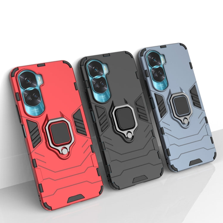 For Honor 90 Lite / X50i 5G Magnetic Ring Holder PC + TPU Phone Case(Black) by buy2fix