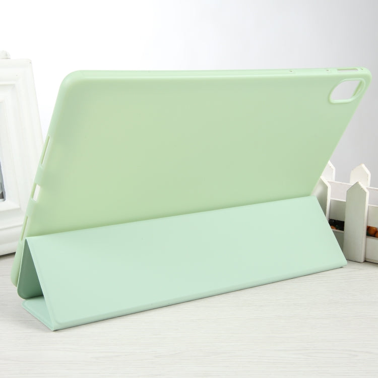 For Huawei MatePad SE 11 GEBEI 3-folding Holder Shockproof Flip Leather Tablet Case(Green) by GEBEI