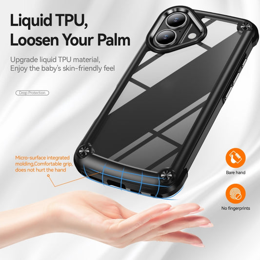 For iPhone 16 Plus TPU + PC Lens Protection Phone Case(Black) by buy2fix