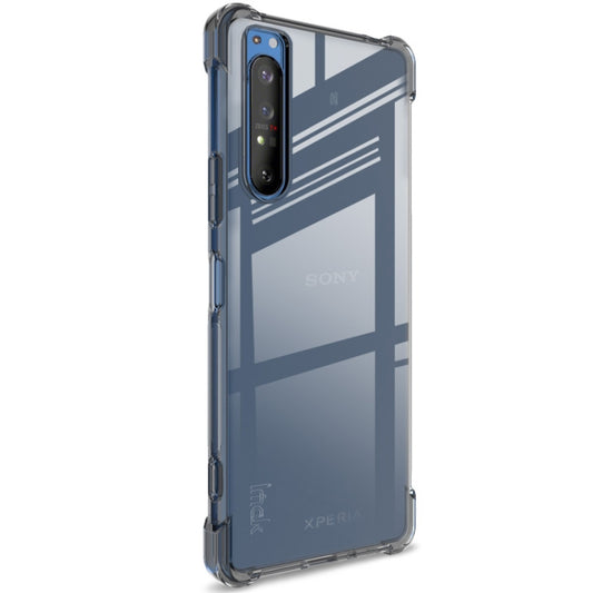 For Sony Xperia 1 II IMAK Full Coverage Shockproof TPU Protective Case(Transparent Black) - Sony Cases by imak | Online Shopping UK | buy2fix