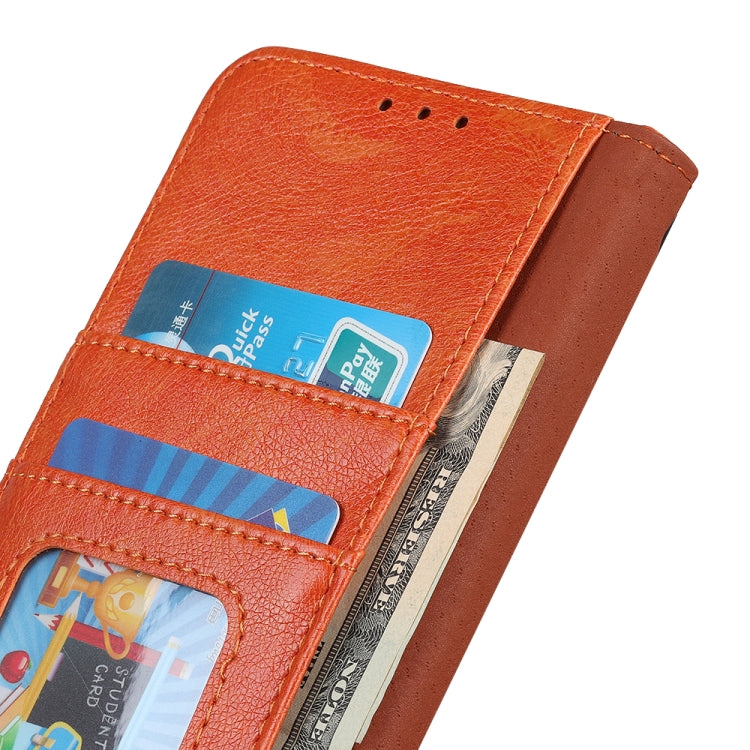 For iPhone 16 Pro Max Nappa Texture Leather Case(Orange) by buy2fix