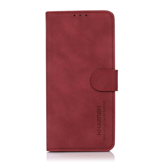 For iPhone 16 KHAZNEH Matte Texture Leather Phone Case(Red) by buy2fix