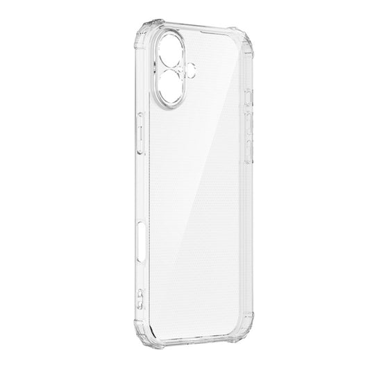 For iPhone 16 Four-Corner Shockproof Clear TPU Phone Case(Transparent) by buy2fix