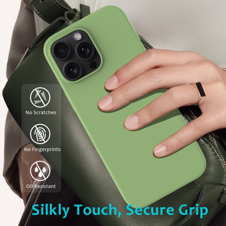 For iPhone 16 Pro Solid Color Silicone Phone Case(Mint Green) by buy2fix
