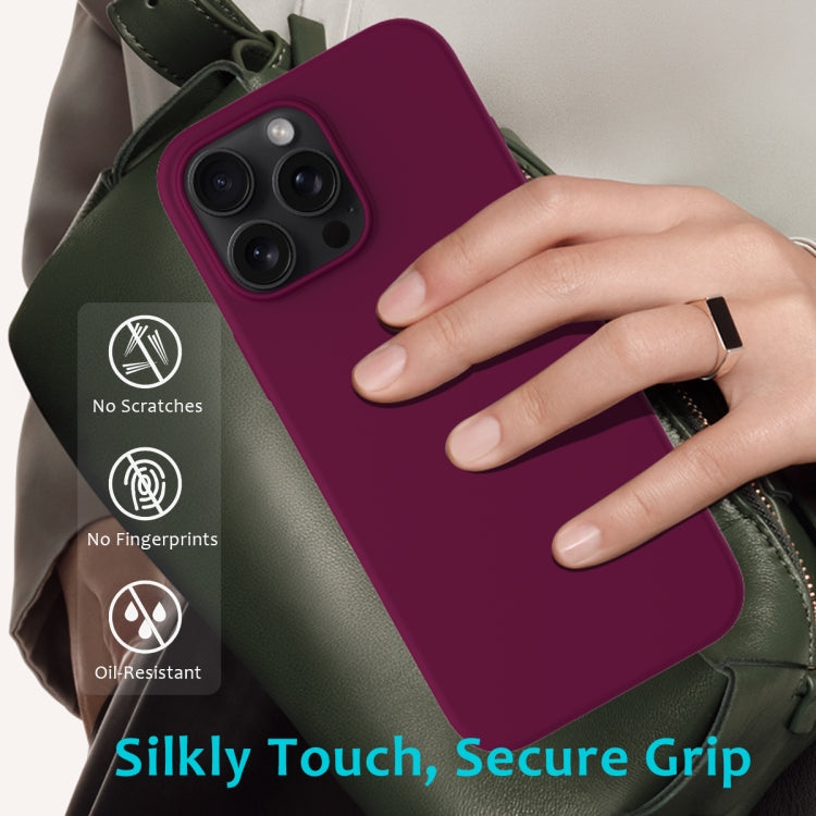 For iPhone 16 Pro Solid Color Silicone Phone Case(Violet) by buy2fix
