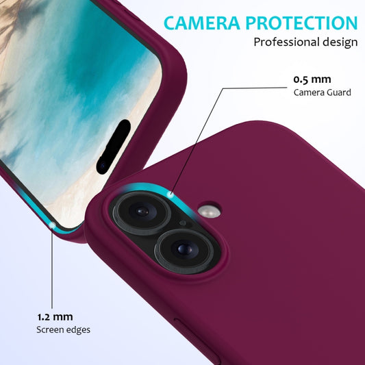 For iPhone 16 Plus Solid Color Silicone Phone Case(Violet) by buy2fix