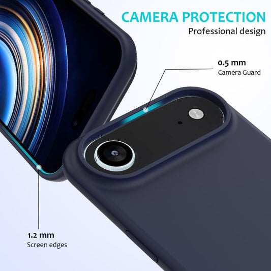 For iPhone Air Solid Color Silicone Phone Case(Midnight Blue) - iPhone Air Cases by buy2fix | Online Shopping UK | buy2fix
