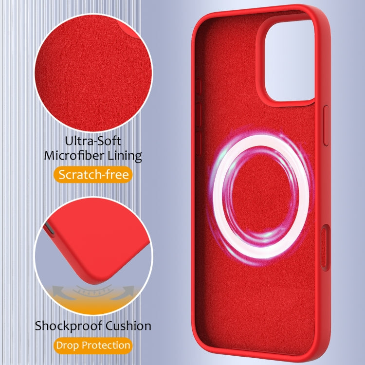 For iPhone 16 Pro Shockproof Silicone Magsafe Phone Case(Red) by buy2fix