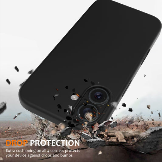 For iPhone 16 Plus Shockproof Silicone Magsafe Phone Case(Black) by buy2fix