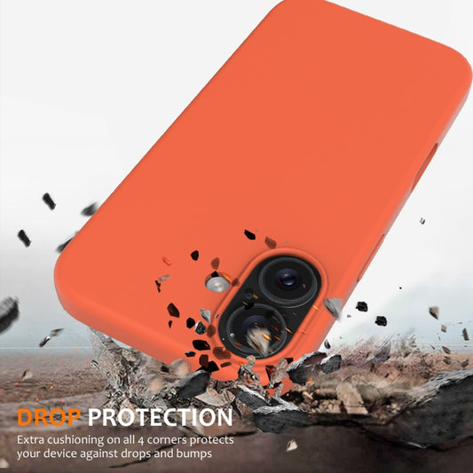 For iPhone 16 Plus Shockproof Silicone Magsafe Phone Case(Gold Orange) by buy2fix