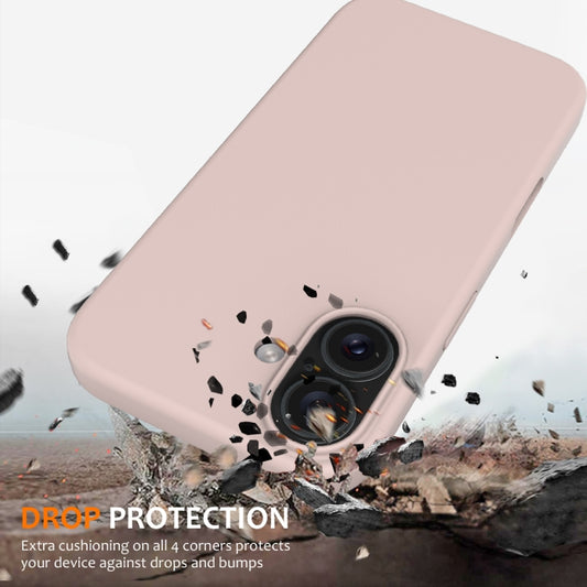 For iPhone 16 Plus Shockproof Silicone Magsafe Phone Case(Sand Pink) by buy2fix