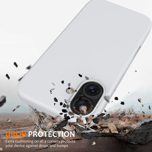 For iPhone 16 Shockproof Silicone Magsafe Phone Case(White) by buy2fix