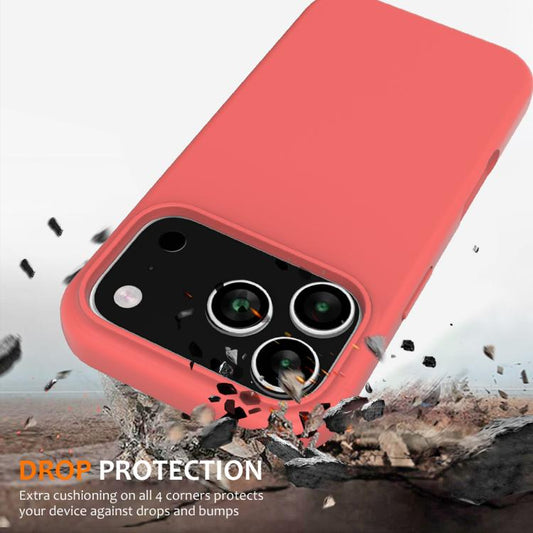 For iPhone 17 Pro Max Shockproof Silicone Magsafe Phone Case(Pink Orange) - iPhone 17 Pro Max Cases by buy2fix | Online Shopping UK | buy2fix