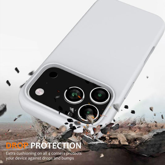 For iPhone 17 Pro Shockproof Silicone Magsafe Phone Case(White) - iPhone 17 Pro Cases by buy2fix | Online Shopping UK | buy2fix