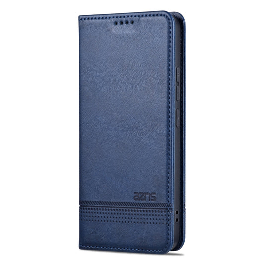 For Xiaomi 14 Pro AZNS Magnetic Calf Texture Flip Leather Phone Case(Dark Blue) by AZNS