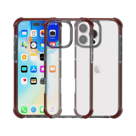 For iPhone 16 Pro Max Four-corner Shockproof TPU Hybrid Acrylic Phone Case(Brown) by buy2fix