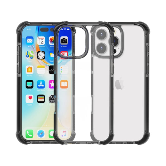 For iPhone 16 Pro Max Four-corner Shockproof TPU Hybrid Acrylic Phone Case(Black) by buy2fix