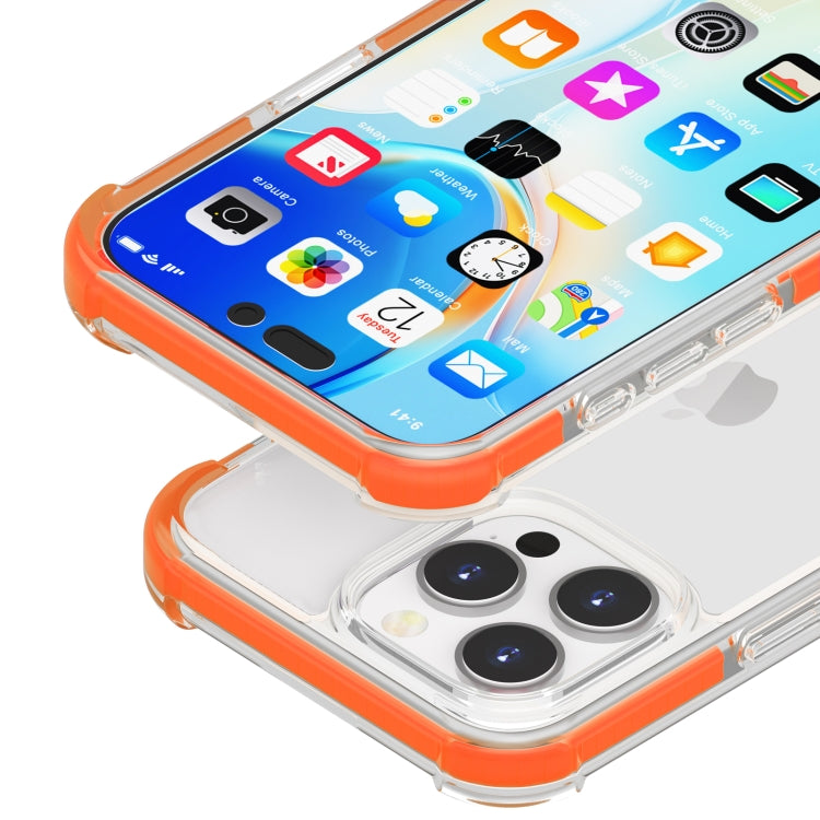 For iPhone 16 Pro Four-corner Shockproof TPU Hybrid Acrylic Phone Case(Orange) by buy2fix