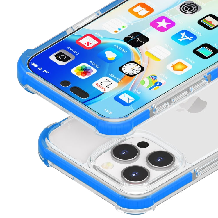 For iPhone 16 Pro Four-corner Shockproof TPU Hybrid Acrylic Phone Case(Blue) by buy2fix