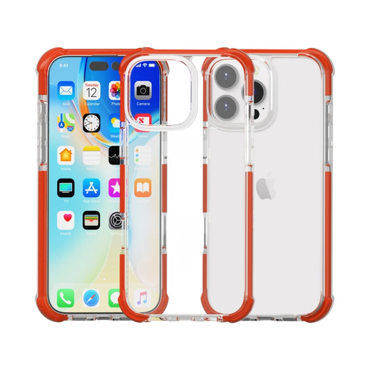 For iPhone 16 Pro Four-corner Shockproof TPU Hybrid Acrylic Phone Case(Red) by buy2fix
