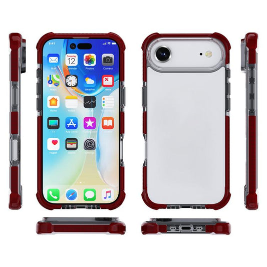 For iPhone Air Four-corner Shockproof TPU Hybrid Acrylic Phone Case(Brown) - iPhone Air Cases by buy2fix | Online Shopping UK | buy2fix
