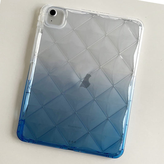 For iPad Air 11 2025 / 2024 Gradient Diamond Plaid TPU Tablet Case(Gradient Blue) by buy2fix