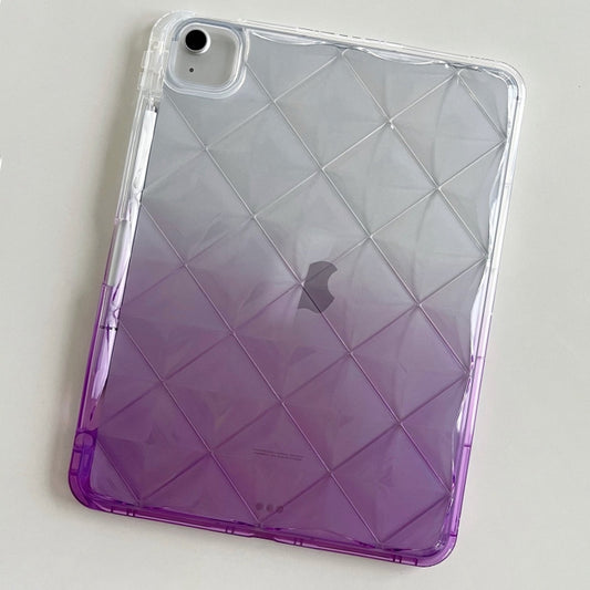 For iPad Air 11 2025 / 2024 Gradient Diamond Plaid TPU Tablet Case(Gradient Purple) by buy2fix
