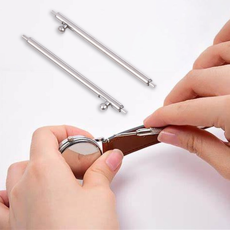 22mm 100pcs Stainless Steel Watch Band Connector, Outside Diameter:1.8mm by buy2fix