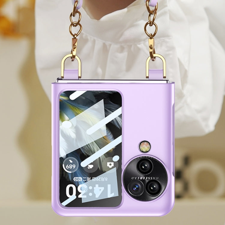 For OPPO Find N3 Flip GKK Integrated Ultra-thin Handbag Phone Case(Purple) by GKK