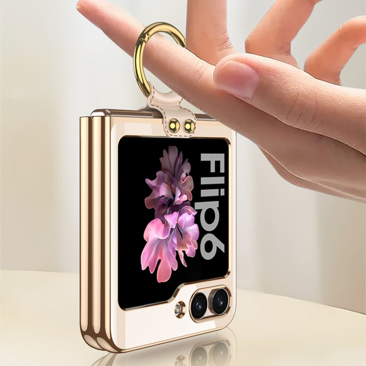 For Samsung Galaxy Z Flip6 / Flip7 FE GKK Electroplating Phone Case with Ring(Black) by GKK