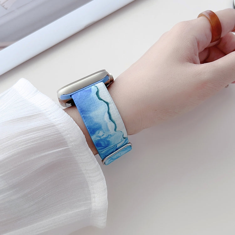 For Apple Watch Ultra 49mm Painted Pattern Nylon Replacement Watch Band(Symphony Aurora) by buy2fix