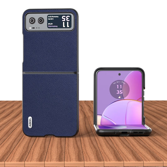 For Motorola Razr 40 ABEEL Black Edge Genuine Mino Phone Case(Royal Blue) by buy2fix