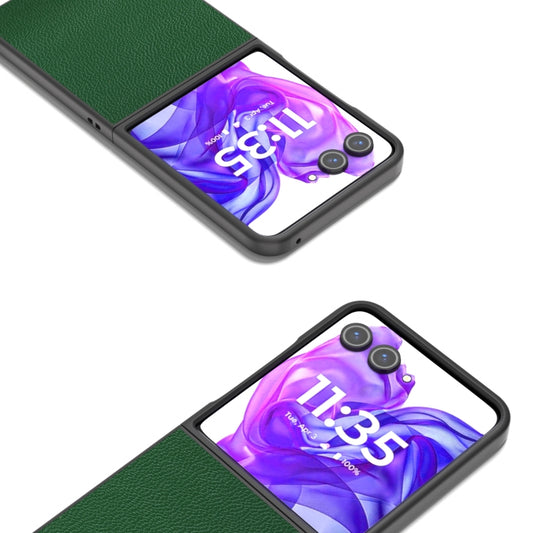 For Motorola Razr 50 Ultra ABEEL Black Edge Genuine Mino Phone Case(Green) by buy2fix