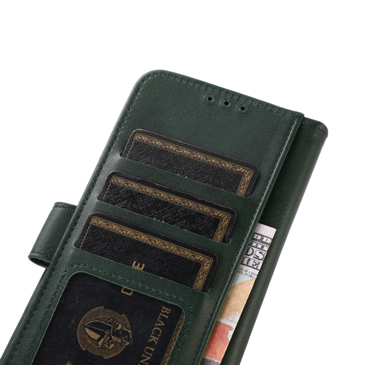 For OnePlus 12 Cow Texture Leather Phone Case(Green) by buy2fix