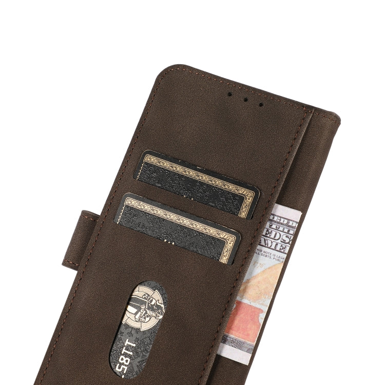 For OnePlus 12 KHAZNEH Matte Texture Leather Phone Case(Brown) by buy2fix