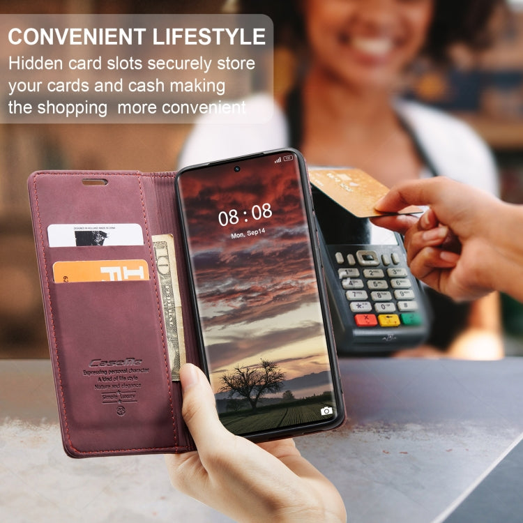 For Realme 11 Pro/Realme 11 Pro+ CaseMe 013 Multifunctional Horizontal Flip Leather Phone Case(Wine Red) by CaseMe