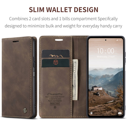 For Xiaomi Redmi 12 4G / 12 5G/Note 12R CaseMe 013 Multifunctional Horizontal Flip Leather Phone Case(Coffee) by CaseMe