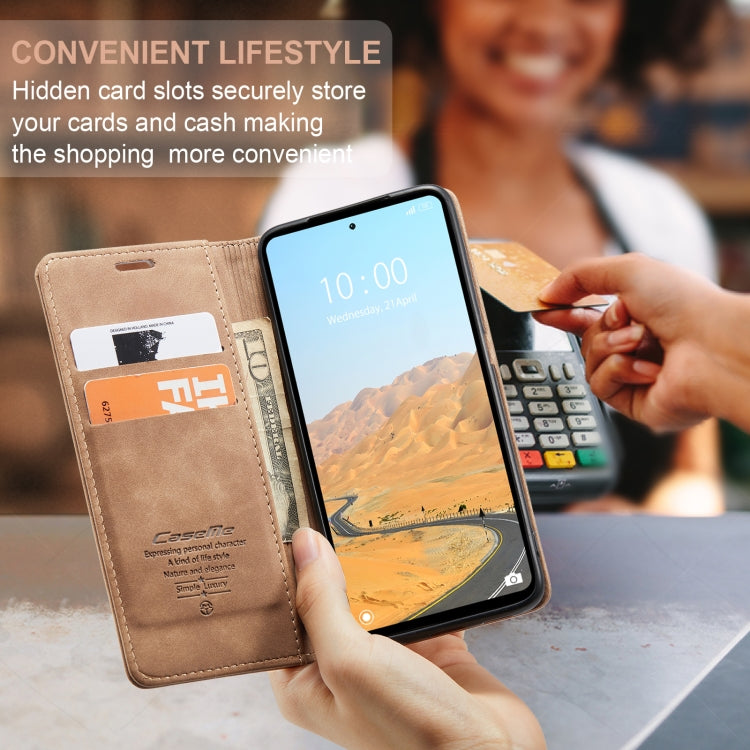 For Xiaomi Redmi 12 4G / 12 5G/Note 12R CaseMe 013 Multifunctional Horizontal Flip Leather Phone Case(Brown) by CaseMe